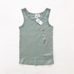 Gapkids NWT sage green lace hem tank  S(6-7Y)